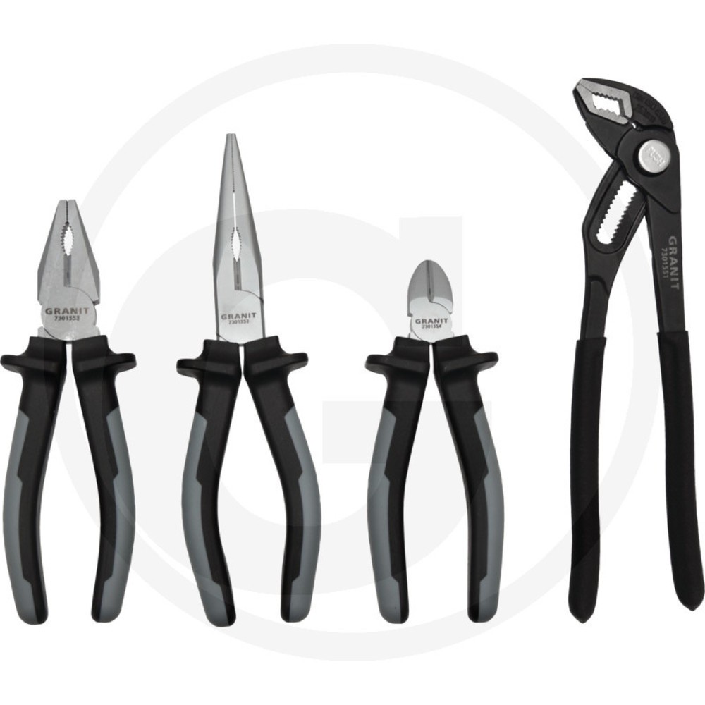 Image of  Gehärtete Präzisionsschneide GRANIT BLACK EDITION Zangen-Satz, 4-tlg. GRANIT BLACK EDITION Zangen-Satz, 4-tlg.