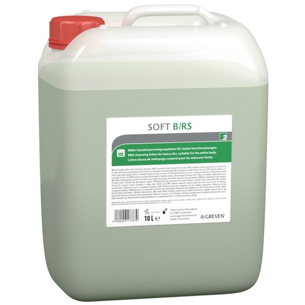 Image of  Gebinde: KanisterGREVEN Hautreinigungslotion GREVEN® SOFT B/RS, 10 l Kanister, mittlere bis starke Verschmutzungen GREVEN Hautreinigungslotion GREVEN® SOFT B/RS, 10 l Kanister, mittlere bis starke Verschmutzungen
