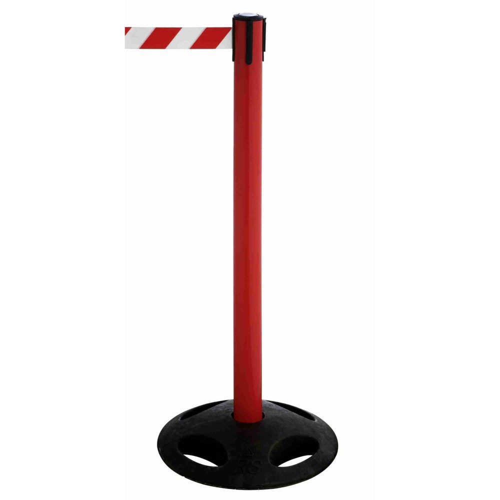 Image of Durch die verwendeten Materialien für den Innen- und Aussenbereich geeignet Gefahrenzonen absperren, Wege sichtbar machen, Warteschlangen organisieren oder Bereiche kennzeichnen, die Anwendungsmöglichkeiten des Gurt-Absperrpfostens von RS-GUIDESYSTEMS® si