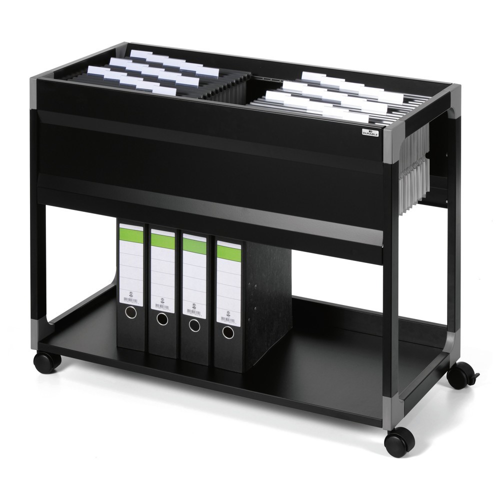 Image of Der Hängemappenwagen bringt Ordnung in Ihr Büro Der Hängemappenwagen für bis zu 100 Mappen und zusätzlicher Aktenordnerablage ist offen oder abschliessbar mit Deckel erhältlich. Während ein offener Mappenwagen einen schnellen Zugriff auf die Unterlagen si