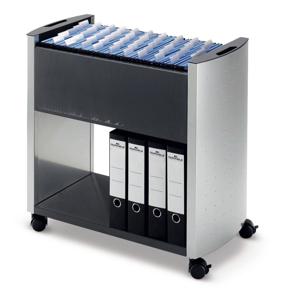 Image of Hängemappenwagen mit Ablageboden für eine optimale Aktenablage Für das kompakte Verstauen von Akten ist der Hängeregister Rollwagen sowohl in der offenen als auch der verschliessbaren Variante eine angemessene Lösung. Er bietet Platz für 80 (offen) oder 1