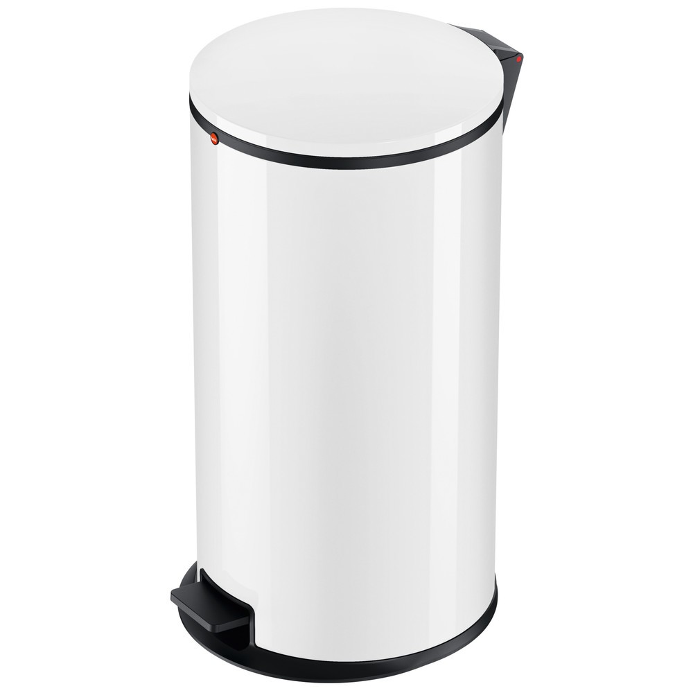 Image of  Tragegriff im Scharnier integriertHailo Design-Tret-Abfallsammler Pure XL, 44 Liter, weiss Hailo Design-Tret-Abfallsammler Pure XL, 44 Liter, weiss