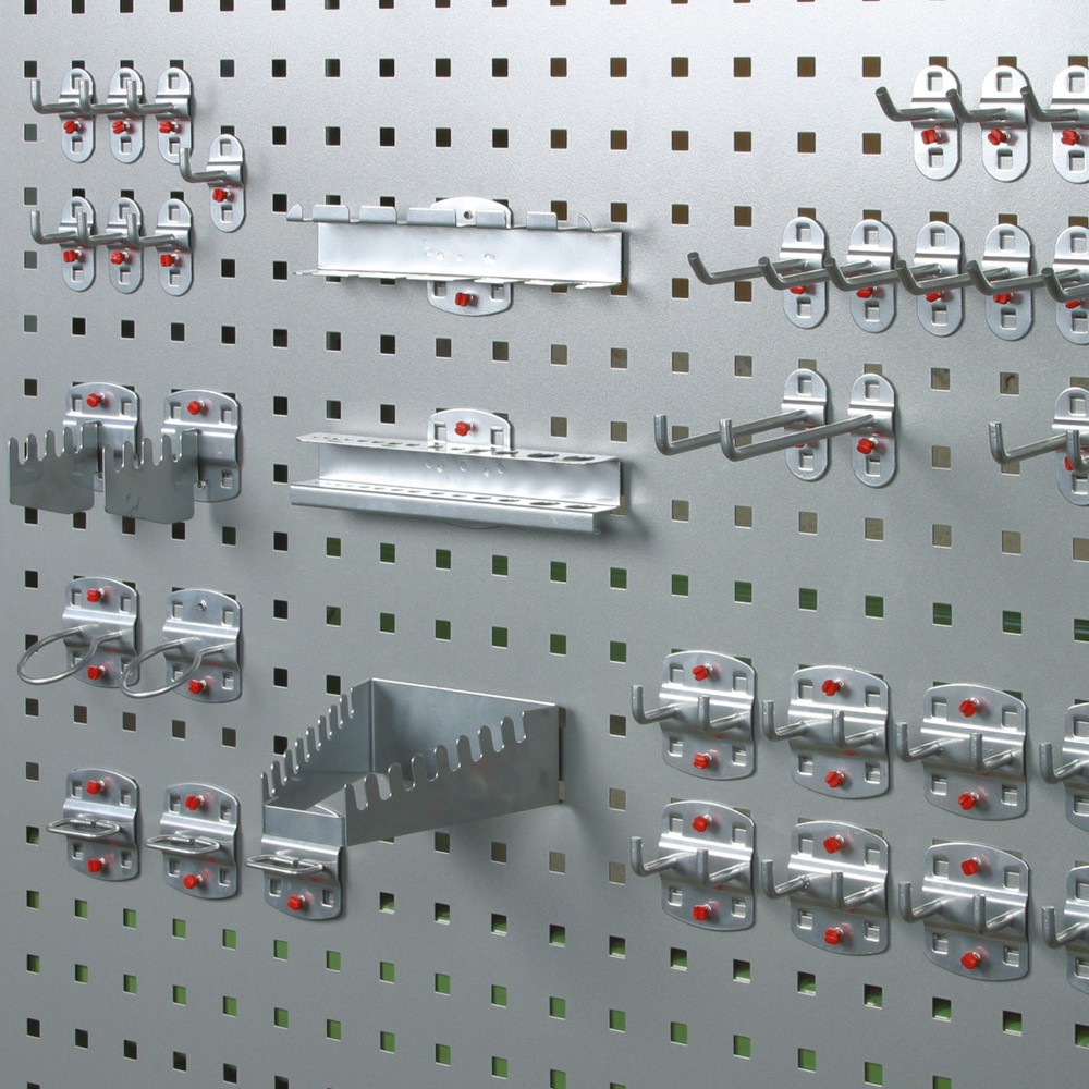Image of  Platzsparende Lagerung an der SchrankwandHaken-Set für Werkstatt-Rollladenschrank stumpf®, 40-teilig Haken-Set für Werkstatt-Rollladenschrank stumpf®, 40-teilig