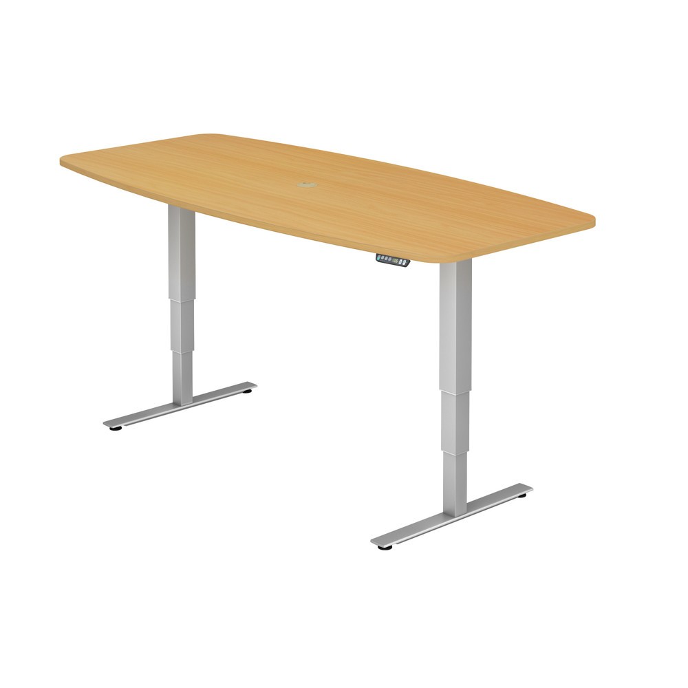 Image of  Anlieferzustand: zerlegt, einfache MontageHammerbacher Konferenztisch mit Memoryschalter, Buche Hammerbacher Konferenztisch mit Memoryschalter, Buche