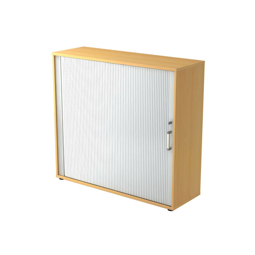 Image of  Anlieferzustand: zerlegt, teilmontiertHammerbacher Rollladenschr.hor. 3OH 120cm CE Buche/Silber Hammerbacher Rollladenschr.hor. 3OH 120cm CE Buche/Silber