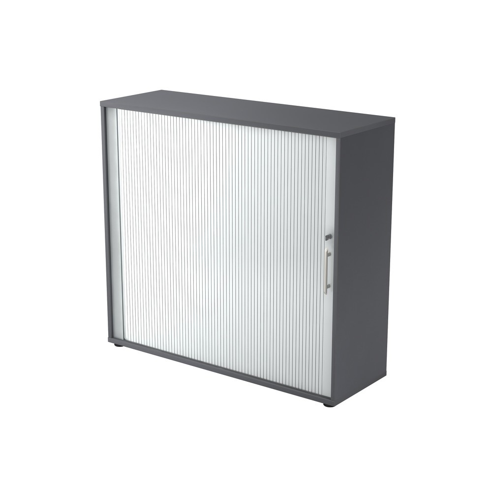 Image of  Anlieferzustand: zerlegt, teilmontiertHammerbacher Rollladenschr.hor. 3OH 120cm RE Graphit/Silb Hammerbacher Rollladenschr.hor. 3OH 120cm RE Graphit/Silb