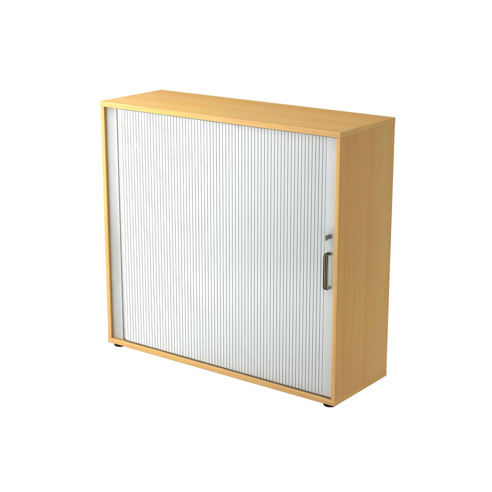 Image of  Anlieferzustand: zerlegt, teilmontiertHammerbacher Rollladenschr.hor. 3OH 120cm SG Buche/Silber Hammerbacher Rollladenschr.hor. 3OH 120cm SG Buche/Silber