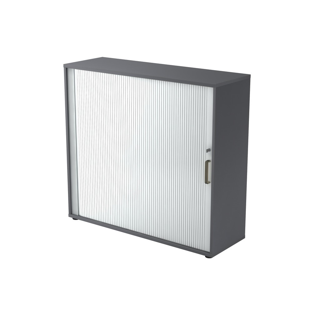 Image of  Anlieferzustand: zerlegt, teilmontiertHammerbacher Rollladenschr.hor. 3OH 120cm SG Graphit/Silb Hammerbacher Rollladenschr.hor. 3OH 120cm SG Graphit/Silb