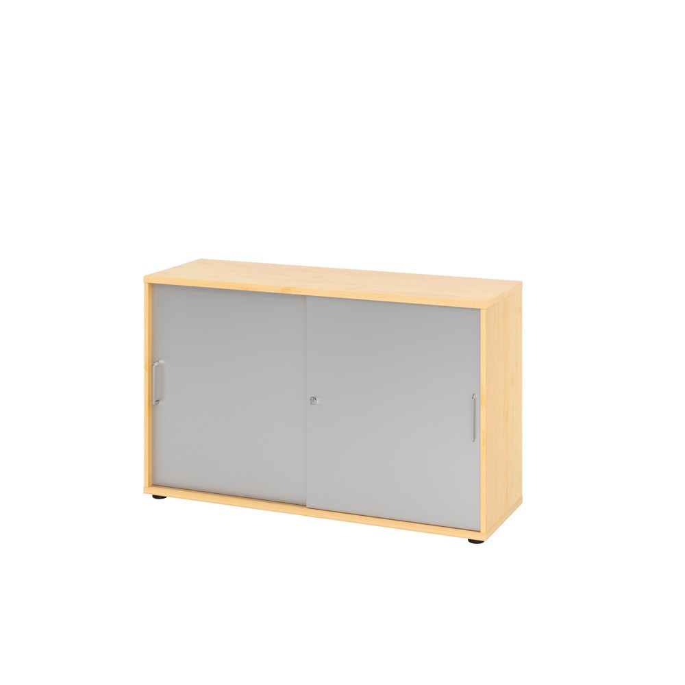 Image of  Anlieferzustand: zerlegt, teilmontiertHammerbacher Schiebetürschrank 2OH 120cm BS Ahorn/Silber Hammerbacher Schiebetürschrank 2OH 120cm BS Ahorn/Silber