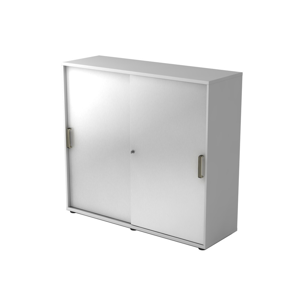 Image of  Anlieferzustand: zerlegt, teilmontiertHammerbacher Schiebetürschrank 3OH 120cm SG Grau/Silber Hammerbacher Schiebetürschrank 3OH 120cm SG Grau/Silber