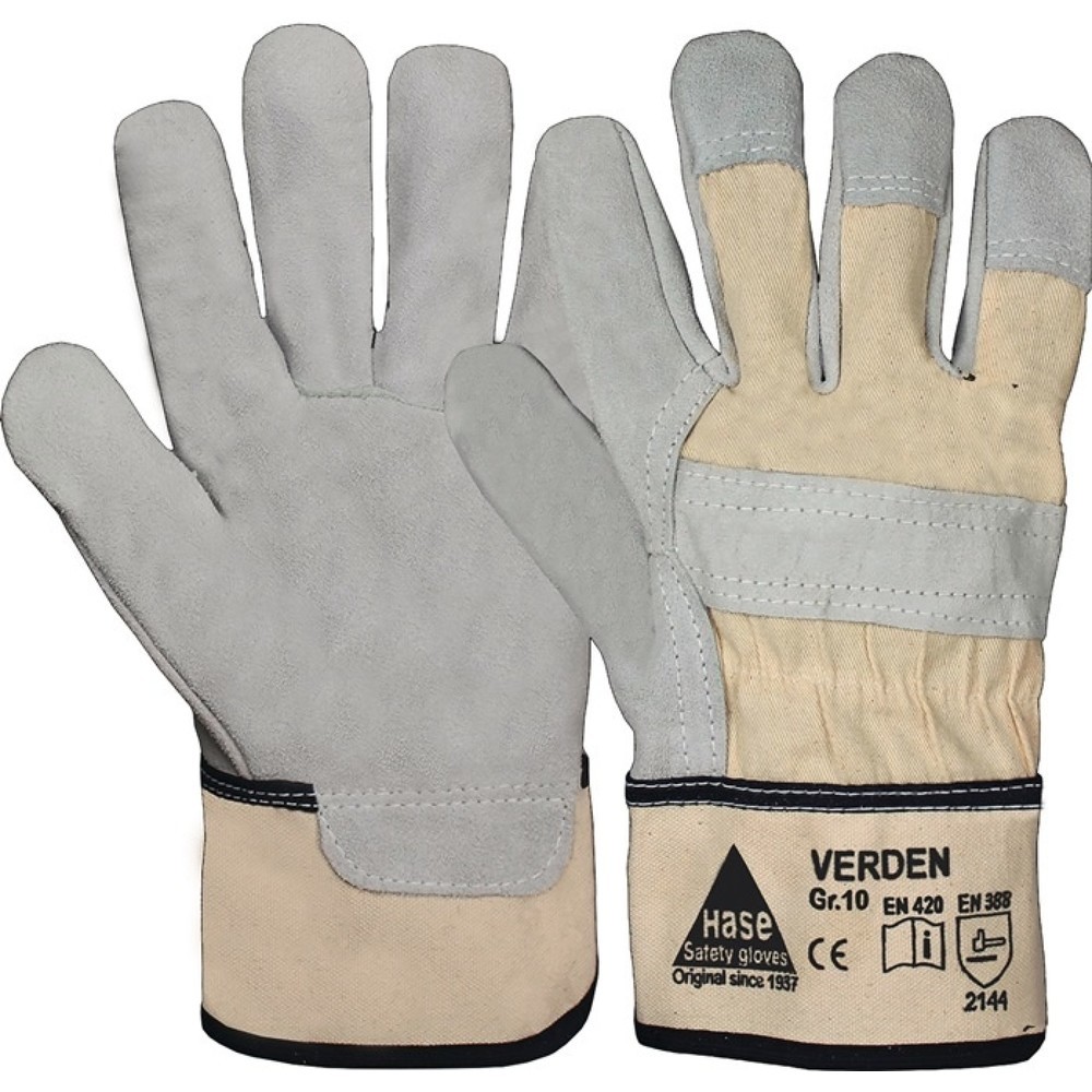 Image of  Norm: EN 388HASE Handschuhe Verden Gr.10 grau/natur HASE Handschuhe Verden Gr.10 grau/natur