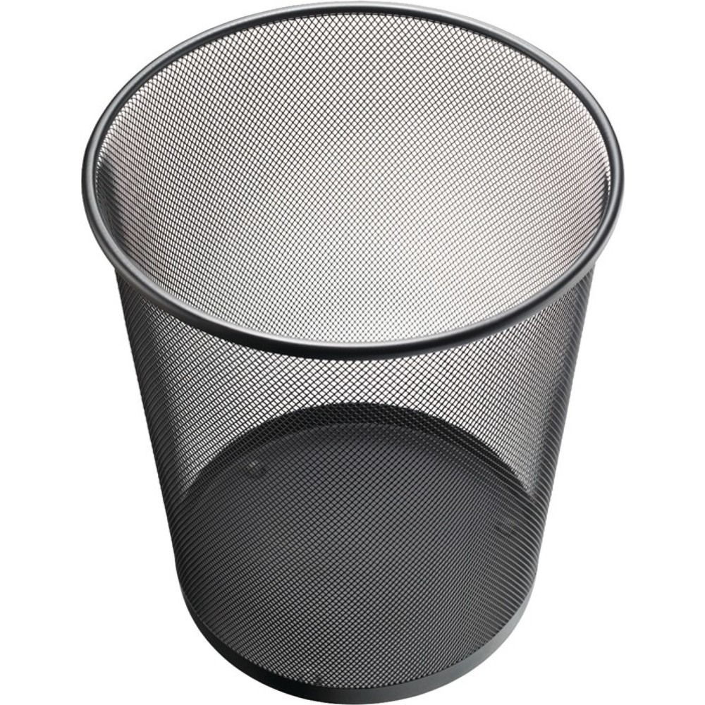 Image of  aus pulverbeschichtetem StahlHELIT Papierkorb, Stahl, 23 l H350xØ295 mm mit Lochdekor, schwarz HELIT Papierkorb, Stahl, 23 l H350xØ295 mm mit Lochdekor, schwarz