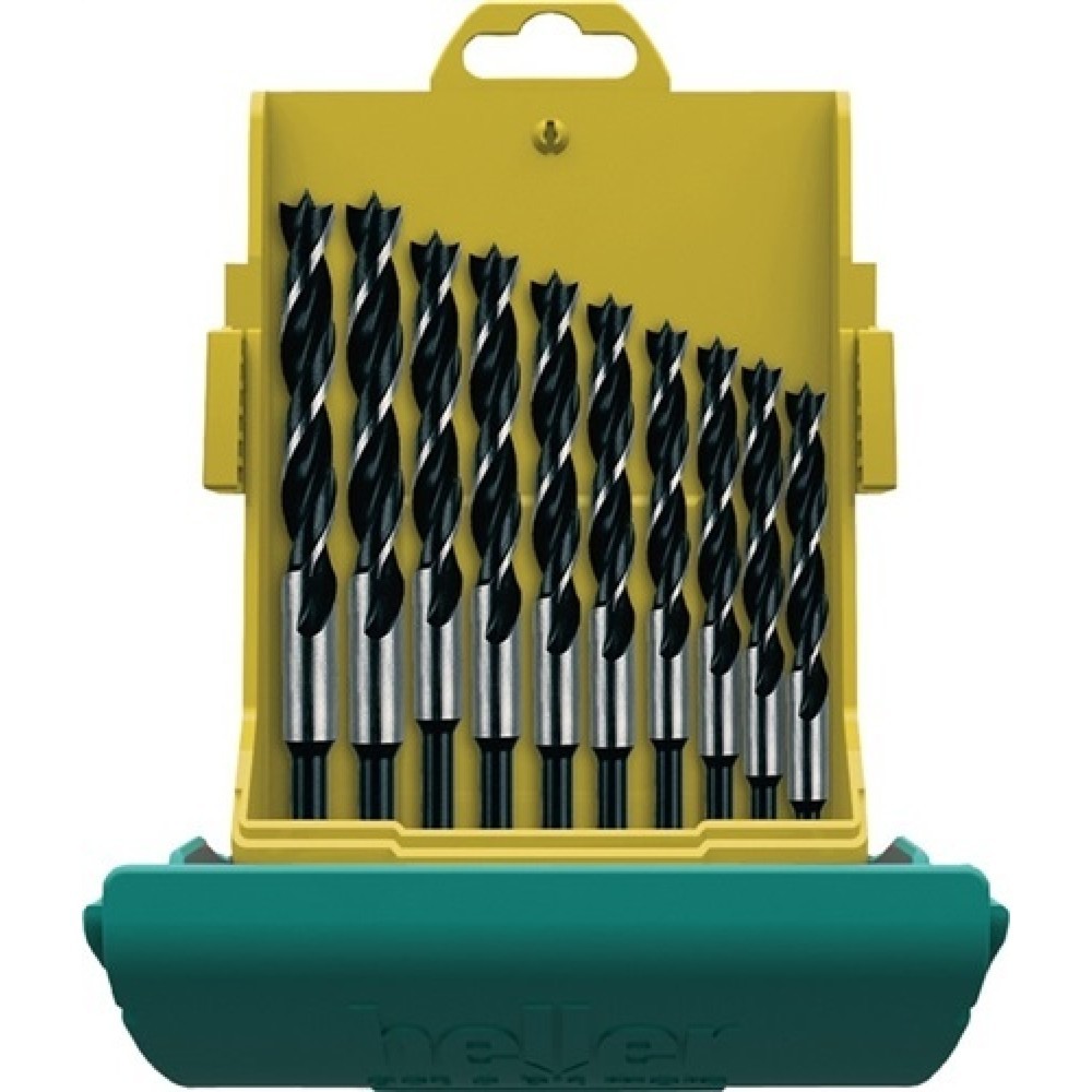 Image of  exaktes Anbohren und saubere Bohrlöcher durch geschliffene Zentrierspitze und zwei Schulterschneiden Anwendungsbereiche: Weich- und Hartholz, Sperrholz, SpanplattenCV Holzspiralbohrersatz 10tlg.D.3,4,5,6,7,8,9,10,11,12mm Maxxbox CV-Stahl CV Holzspiralboh