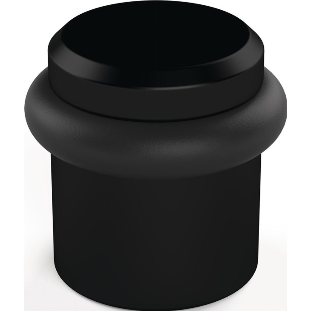 Image of  Modell: 4735HERMETA Bodentürpuffer 4735, Aluminium schwarz eloxiert, Ø 39 mm Höhe 36 mm, Dübelmontage HERMETA Bodentürpuffer 4735, Aluminium schwarz eloxiert, Ø 39 mm Höhe 36 mm, Dübelmontage