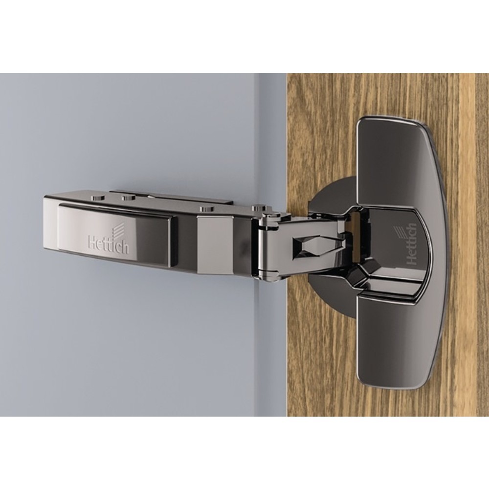 Image of  Oberfläche: obsidianschwarzHETTICH 110°-Scharnier Sensys 8645i, mit vorm. Spreizmuffen, -4 mm, obsidianschwarz HETTICH 110°-Scharnier Sensys 8645i, mit vorm. Spreizmuffen, 4 mm, obsidianschwarz