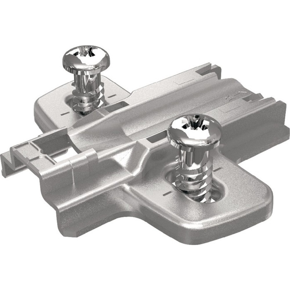 Image of  Ergänzung: Langloch-HöhenverstellungHETTICH Montageplatte Sensys, 0 mm, Stahl vernickelt, vormontierte Euroschrauben HETTICH Montageplatte Sensys, 0 mm, Stahl vernickelt, vormontierte Euroschrauben