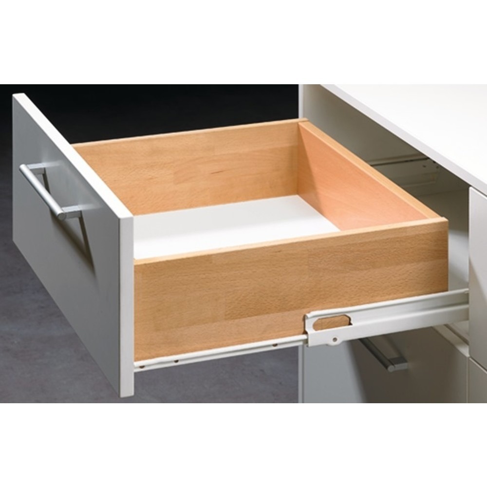 Image of  Oberfläche: pulverbeschichtet weissHETTICH Rollenführung FR 6142, Nennlänge 700 mm, Stahl pulverbeschichtet weiss, 50 kg HETTICH Rollenführung FR 6142, Nennlänge 700 mm, Stahl pulverbeschichtet weiss, 50 kg