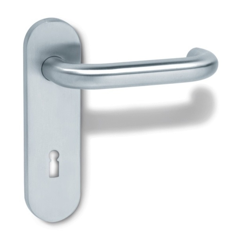 Image of  Entfernung: 72mmHEWI Kurzschildgarnitur 111XAH01.110 111XAH01.110, BB, Edelstahl, Drückergarnitur HEWI Kurzschildgarnitur 111XAH01.110 111XAH01.110, BB, Edelstahl, Drückergarnitur