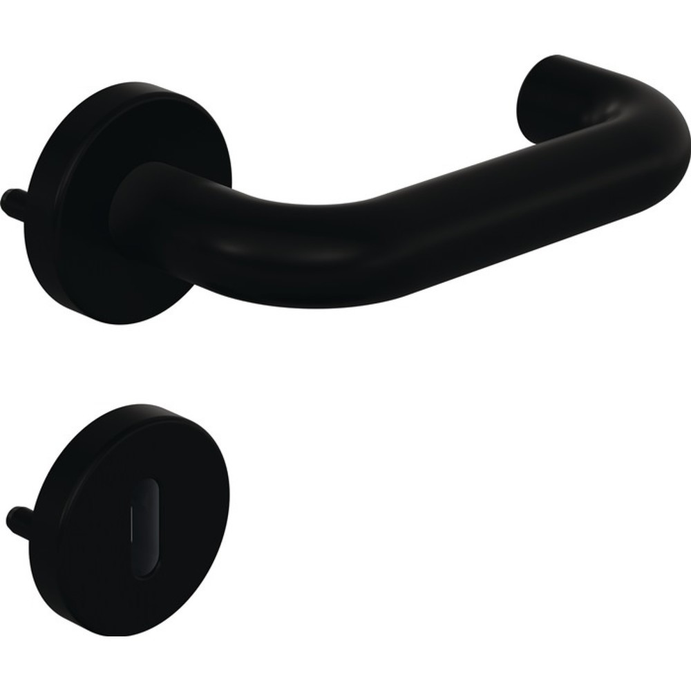 Image of  Norm: DIN 1906HEWI Rosettengarnitur 111PBR01.230, rund PZ, Kunststoff 90 matt, DIN links / rechts D/D HEWI Rosettengarnitur 111PBR01.230, rund PZ, Kunststoff 90 matt, DIN links / rechts D/D