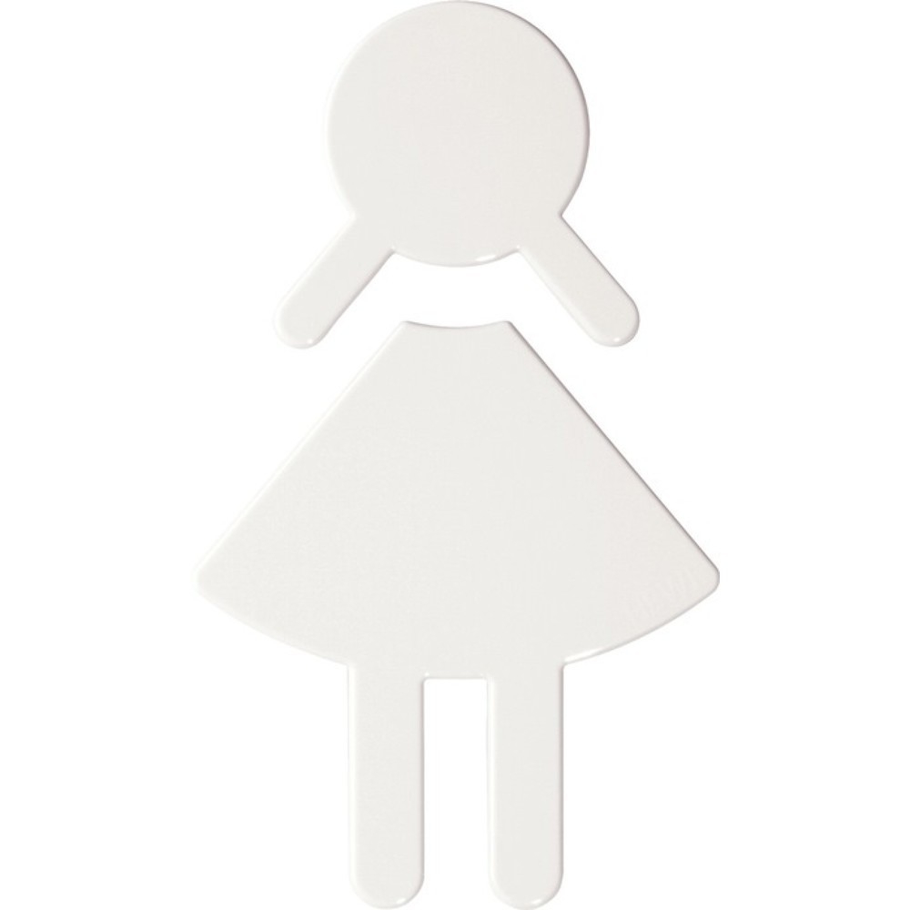 Image of  Höhe: 150mmHEWI Symbol Frau 801.91.020, Breite 87 mm Höhe 150 mm Stärke 3 mm, Polyamid Farb-Nr. 90 HEWI Symbol Frau 801.91.020, Breite 87 mm Höhe 150 mm Stärke 3 mm, Polyamid Farb-Nr. 90