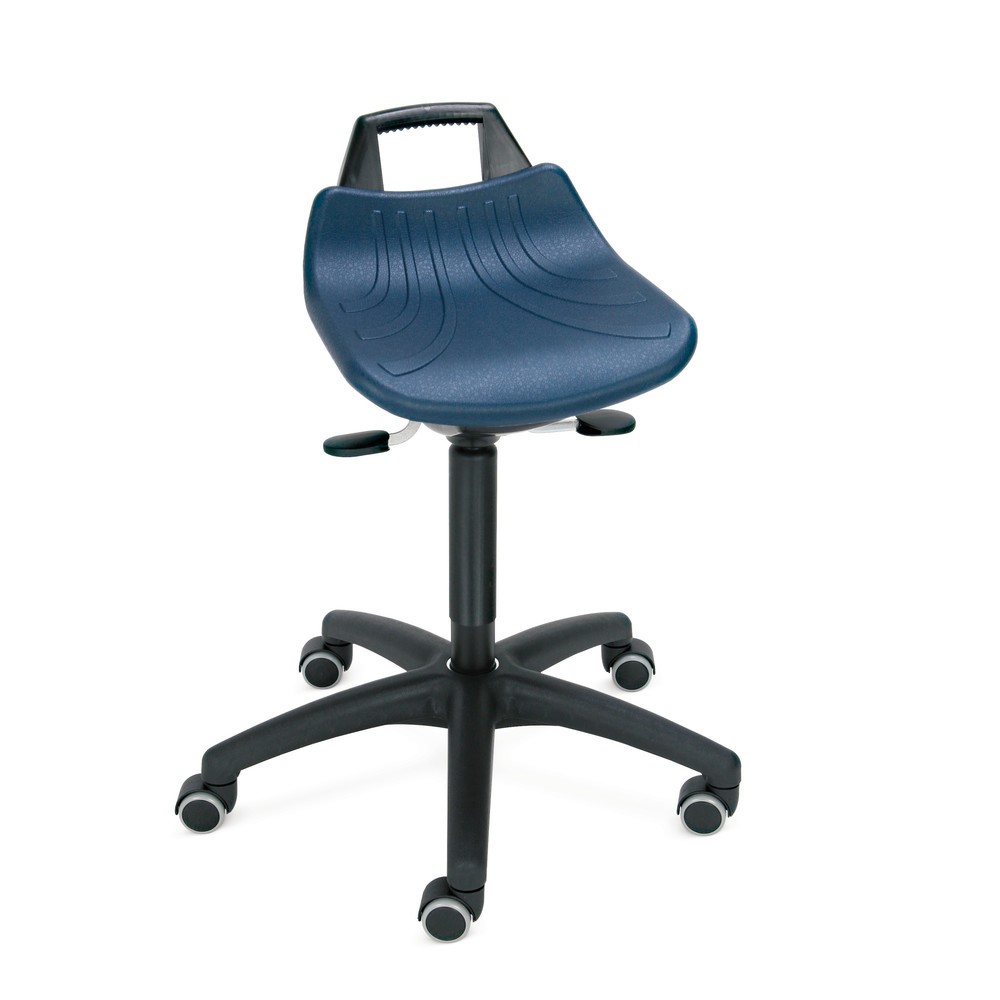 Image of Der Premium-Hocker mit PU-Sitz für anspruchsvolle Aufgaben Sitzlösungen beeinflussen die Bewegungsfreiheit und das Wohlbefinden bei der Arbeit. Dieser Qualitätshocker bietet Ihnen zahlreiche Einstellungsmöglichkeiten für eine auf Ihre Bedürfnisse abgestim