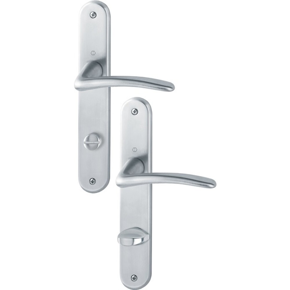 Image of  Norm: DIN 1906HOPPE Langschildgarnitur Istanbul M171/332P, SK/OL 78 mm, Messing F41, DIN rechts HOPPE Langschildgarnitur Istanbul M171/332P, SK/OL 78 mm, Messing F41, DIN rechts