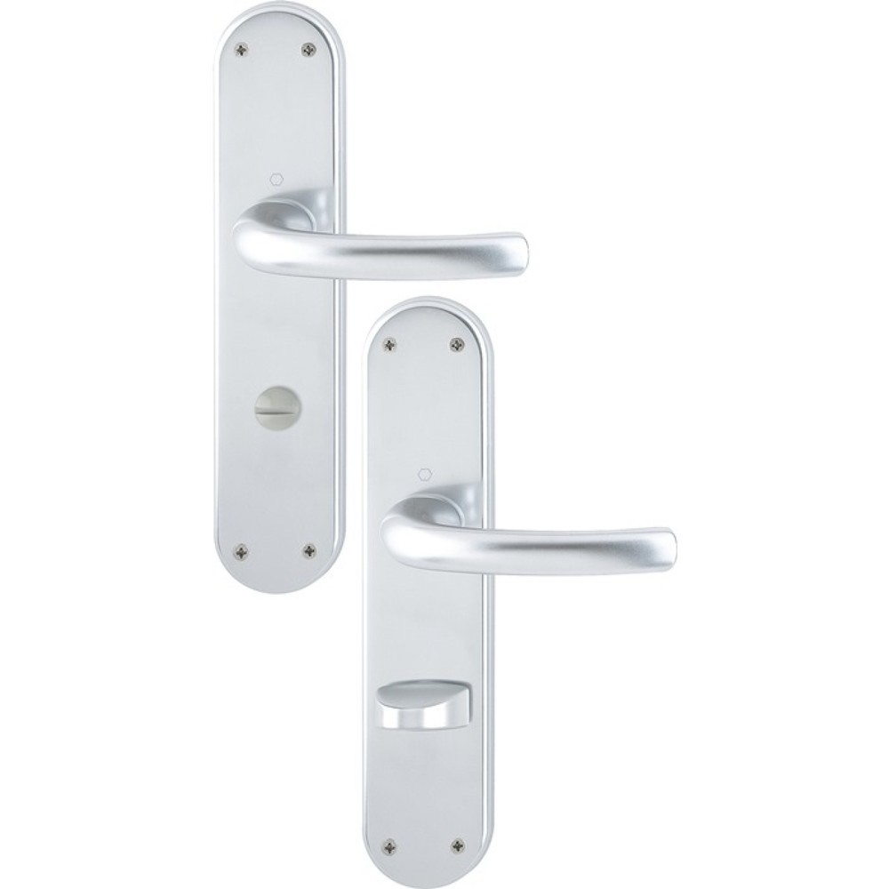 Image of  Norm: DIN 1906HOPPE Renovationsgarnitur Tôkyô 1710/3334, SK/OL Vierkant 8 mm, Aluminium F1, Entfernung 78 mm HOPPE Renovationsgarnitur Tôkyô 1710/3334, SK/OL Vierkant 8 mm, Aluminium F1, Entfernung 78 mm