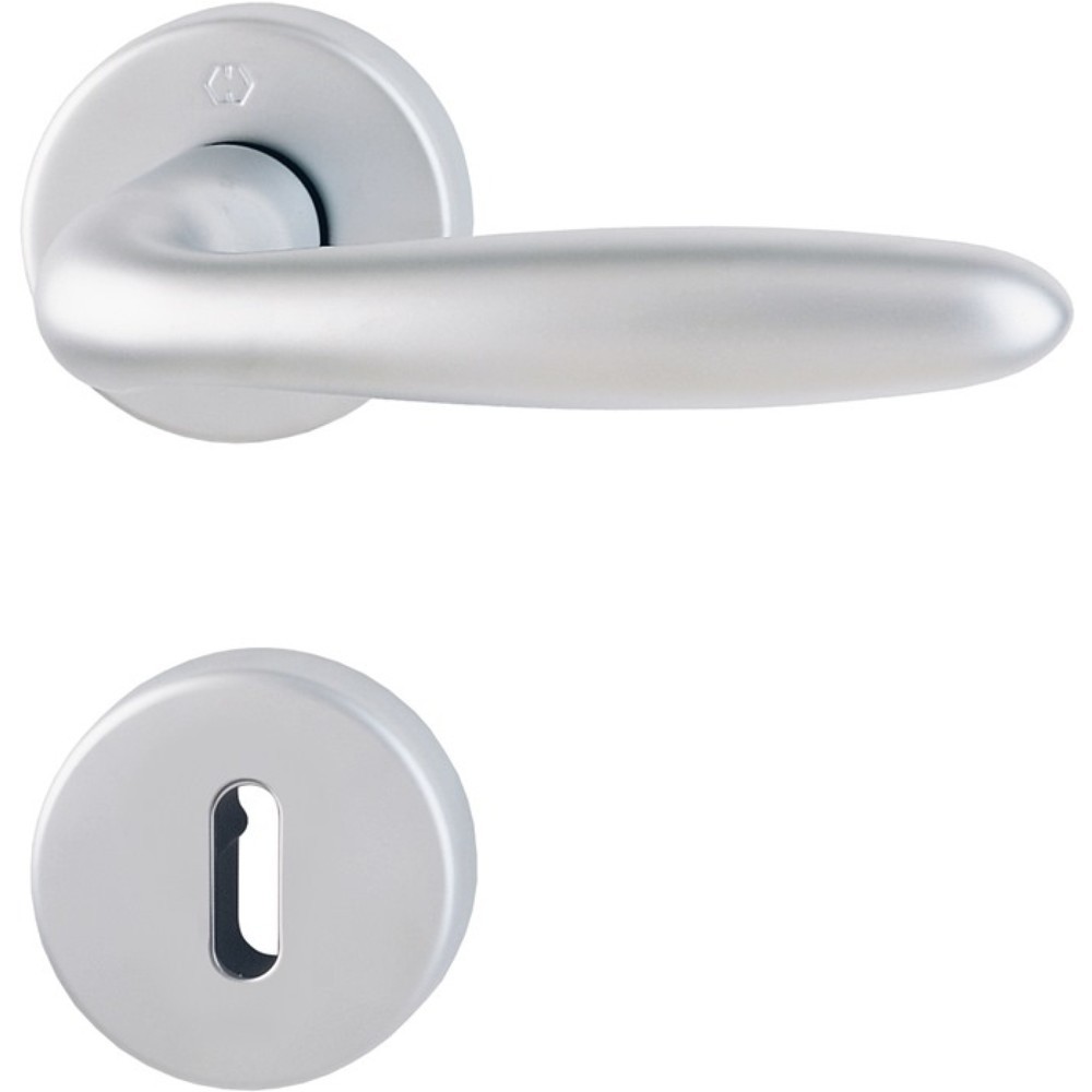 Image of  Norm: DIN 1906HOPPE Rosettengarnitur Verona M151/42KV/42KVS, rund OB, Messing F98-R, DIN links / rechts D/D HOPPE Rosettengarnitur Verona M151/42KV/42KVS, rund OB, Messing F98-R, DIN links / rechts D/D