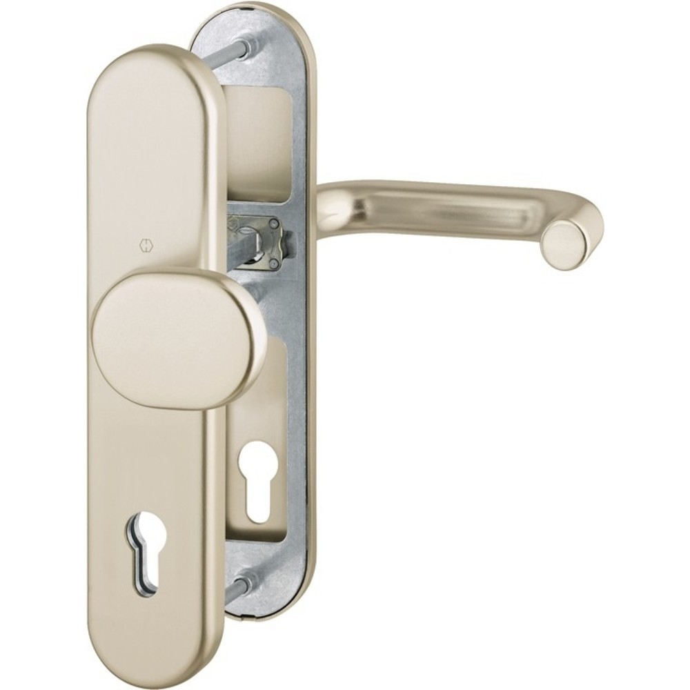 Image of  Farb-Nr.: F2HOPPE Schutzgarnitur Paris 86G/3331/3310/138, 92 mm, Aluminium F2, 67-72 mm HOPPE Schutzgarnitur Paris 86G/3331/3310/138, 92 mm, Aluminium F2, 67-72 mm