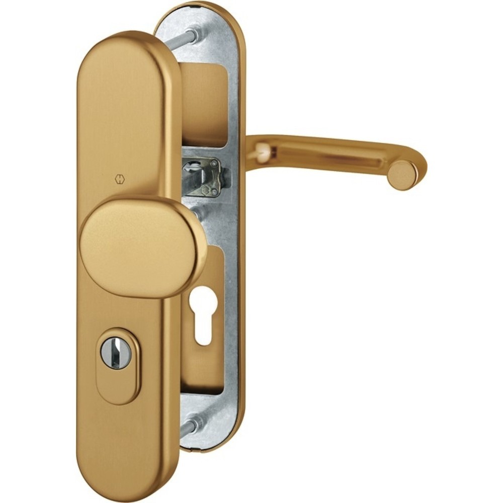 Image of  Farb-Nr.: F2HOPPE Schutzgarnitur Paris 86G/3332ZA/3310/138L, 72 mm, Aluminium F4, 42-47 mm HOPPE Schutzgarnitur Paris 86G/3332ZA/3310/138L, 72 mm, Aluminium F4, 42-47 mm