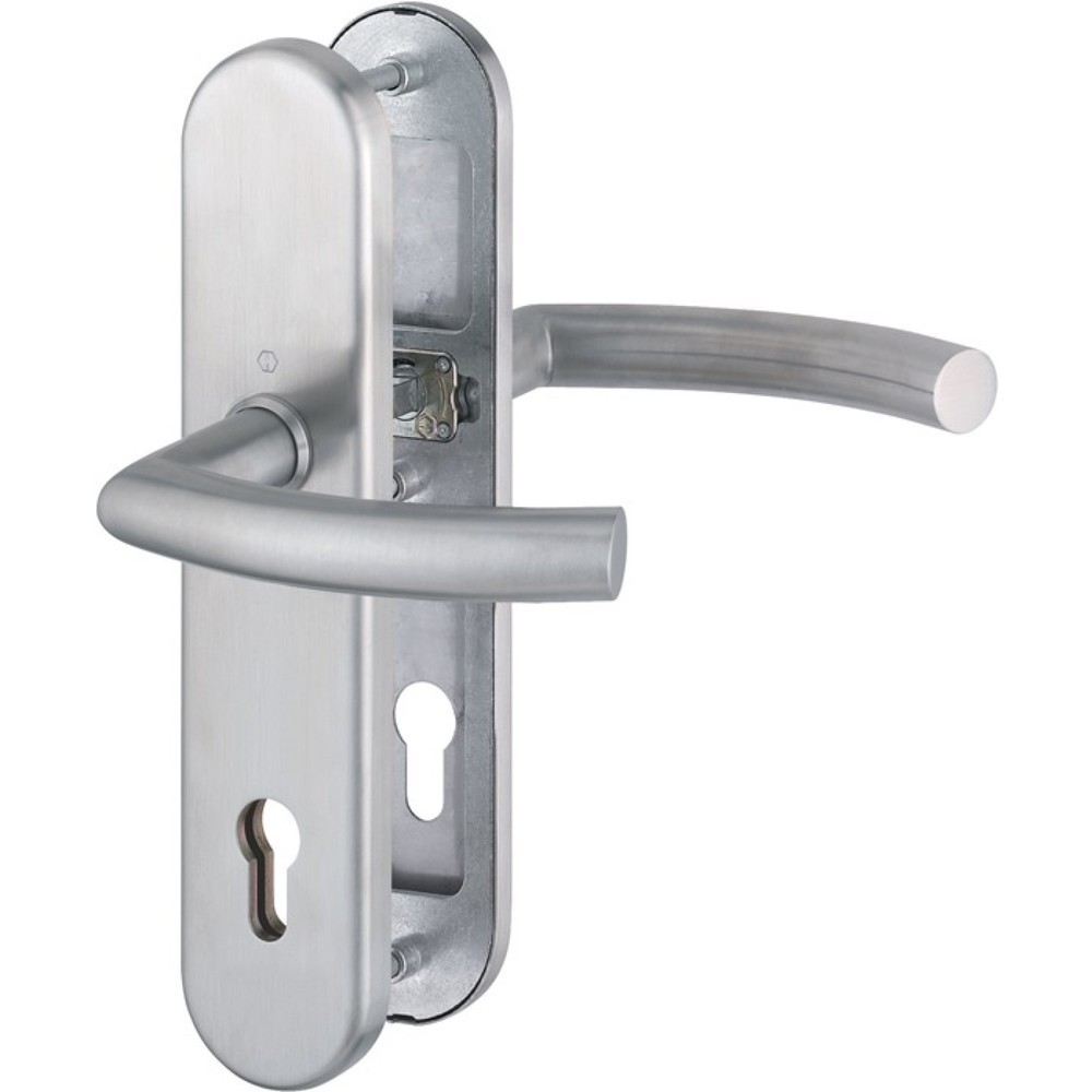 Image of  Farb-Nr.: F69HOPPE Schutzgarnitur Trondheim E1430Z/3331/3310, 92 mm, Edelstahl F69, 67-72 mm HOPPE Schutzgarnitur Trondheim E1430Z/3331/3310, 92 mm, Edelstahl F69, 67-72 mm