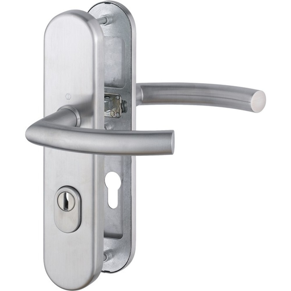 Image of  Farb-Nr.: F69HOPPE Schutzgarnitur Trondheim E1430Z/3332ZA/3310, 72 mm, Edelstahl F69, 42-47 mm HOPPE Schutzgarnitur Trondheim E1430Z/3332ZA/3310, 72 mm, Edelstahl F69, 42-47 mm