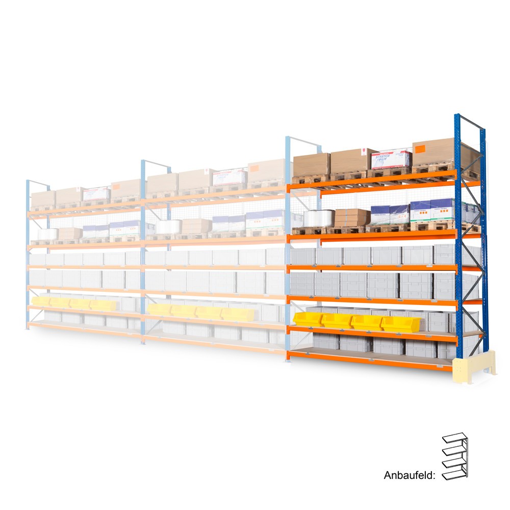 Image of Lagerplatz zügig und einfach anbauen Lagerfläche flexibel gestalten: mit dem Hybrid-Regal, Weitspann- und Palettenregal, Anbaufeld fällt Ihnen das in Zukunft leicht. Steckverbindungen bei diesem Anbaufeld ermöglichen das schnelle und einfache Erweitern vo