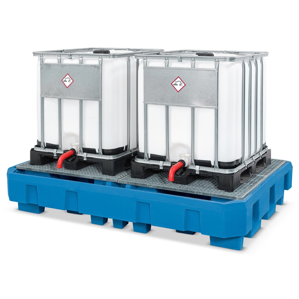 Image of Auffangwanne für KTC/IBC aus Polyethylen – Schutz mit bauaufsichtlicher Zulassung des DIBt Berlin Die IBC-Station asecos® aus PE, Auffangvolumen 1.000 Liter ermöglicht Ihnen eine fachgerechte und vor allem sichere Aufbewahrung von Gefahrstoffen in IBC-Con