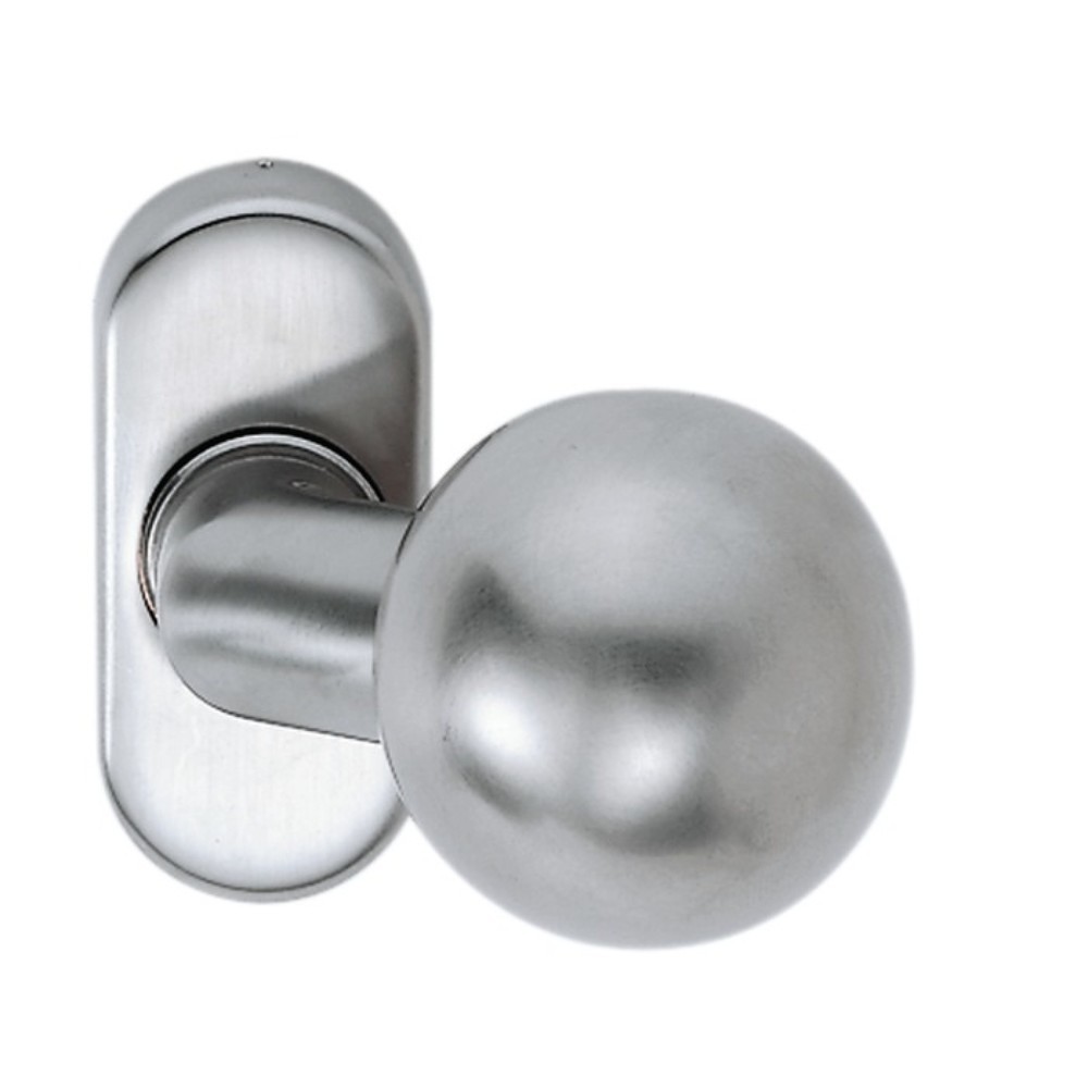 Image of  Rosetten-Höhe: 64mmINTERSTEEL Profiltürknopf, Material Edelstahl 304, fest INTERSTEEL Profiltürknopf, Material Edelstahl 304, fest