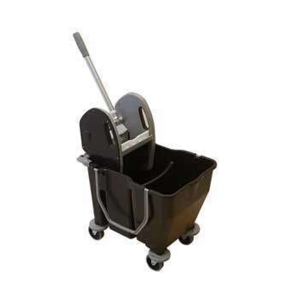 Image of Platzsparender Kunststoff-Doppeleimer zur professionellen Bodenreinigung Der IPC Doppel-Fahreimer Dam erleichtert Ihnen tägliche Reinigungsaufgaben. Sie können den geteilten Eimer (12+18 l) für ein 2-stufiges Nasswischen verwenden. Für einen einfachen Aus