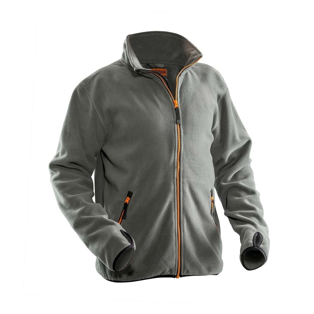 Image of  YKK-Reissverschluss vorneJobman Fleecejacke dunkelgrau, Grösse L Jobman Fleecejacke dunkelgrau, Grösse L