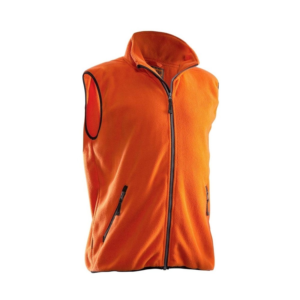 Image of  YKK-Reissverschluss vorneJobman Microfleece Weste orange, Grösse XXXXL Jobman Microfleece Weste orange, Grösse XXXXL