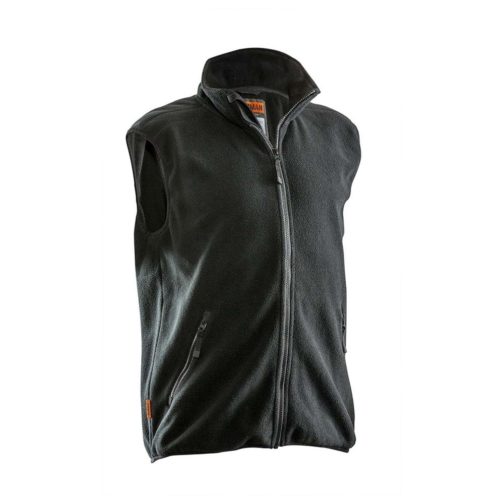 Image of  YKK-Reissverschluss vorneJobman Microfleece Weste schwarz, Grösse L Jobman Microfleece Weste schwarz, Grösse L