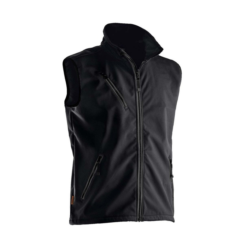 Image of  YKK-Reissverschluss vorneJobman Softshell Weste schwarz, Grösse L Jobman Softshell Weste schwarz, Grösse L