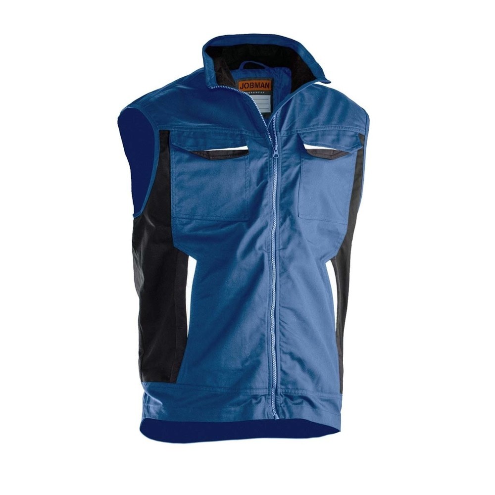 Image of  Verlängerter Rücken mit reflektierenden PaspelnJobman Weste blau, Grösse XL Jobman Weste blau, Grösse XL