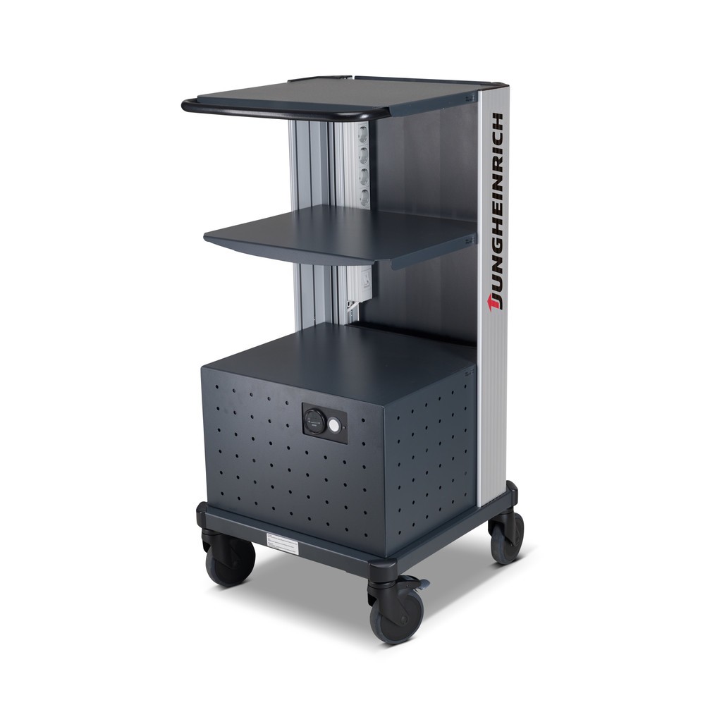 Image of Mobiler Arbeitsplatz mit Batteriewechselsystem für Mehrschicht-Betrieb Ob im Wareneingang oder Warenausgang, bei der Kommissionierung oder Inventur: Im gesamten Lagerumfeld erfassen Sie permanent Daten, um Ihr Warenwirtschaftssystem aktuell zu halten. Mit