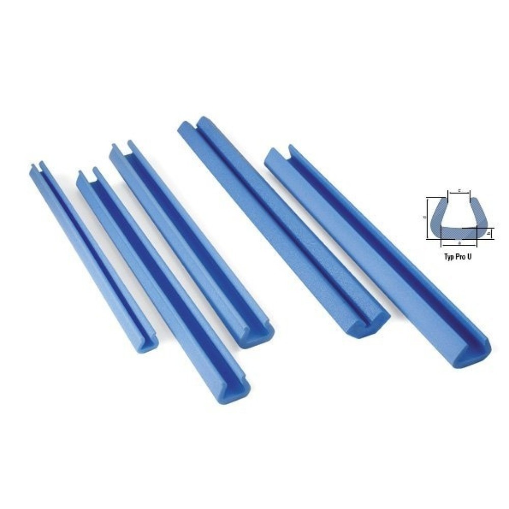 Image of  Schenkellänge d: 50 mmKantenschutzprofil, 2000 x 60 x 60 mm, 11 mm Stärke, blau, aus Schaum, PRO U Kantenschutzprofil, 2000 x 60 x 60 mm, 11 mm Stärke, blau, aus Schaum, PRO U