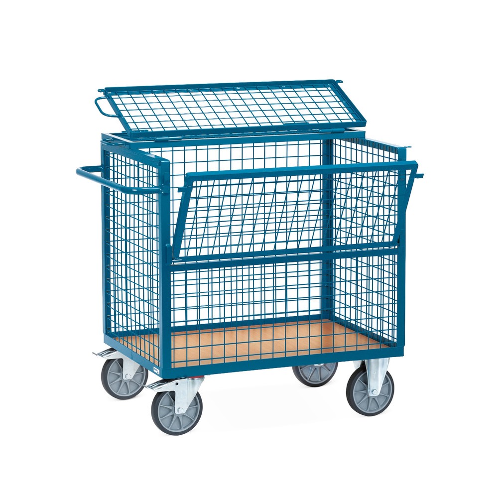 Image of Im Kastenwagen fetra® mit Drahtgitterwänden landet alles an der richtigen Stelle Bestimmt sammeln sich auch in Ihrem Unternehmen regelmässig Zubehörteile, fertige Waren oder Abfälle an, die vorübergehend gelagert werden müssen, bevor sie zum Versand, zur 