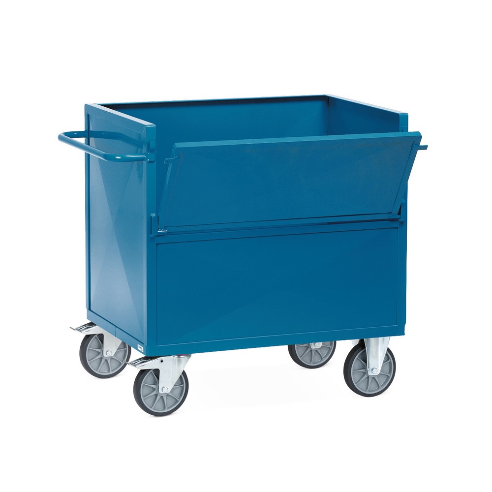 Image of Im Kastenwagen fetra® mit Stahlblechwänden landet alles an der richtigen Stelle Bestimmt sammeln sich auch in Ihrem Unternehmen regelmässig Zubehörteile, fertige Waren oder Abfälle an, die vorübergehend gelagert werden müssen, bevor sie zum Versand, zur W