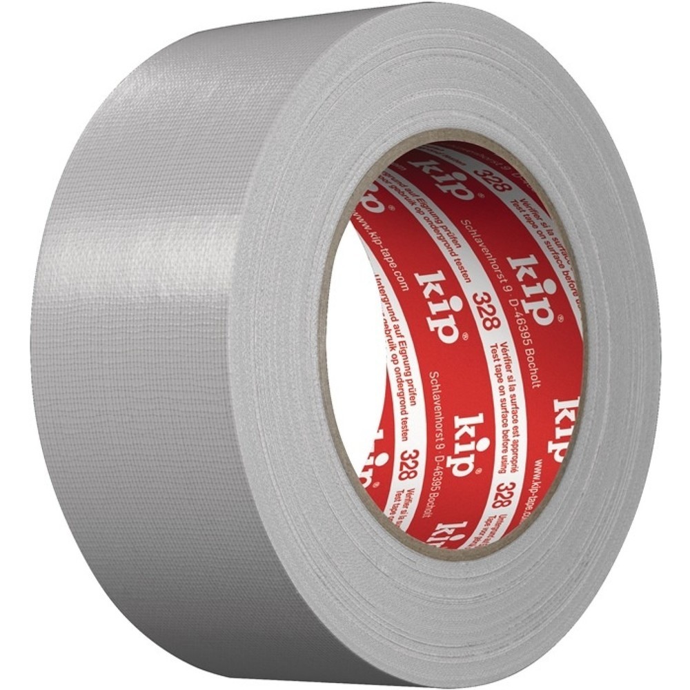 Image of  Klebkraft: 3,87N/cmKIP Gewebeband Extra 328, Länge 25 m Breite 50 mm, hellgrau, Rolle KIP Gewebeband Extra 328, Länge 25 m Breite 50 mm, hellgrau, Rolle