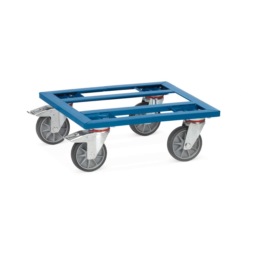 Image of Der Kistenroller fetra® mit offenem Rahmen – für den einfachen Transport mehrerer Kästen gleichzeitig Wer beim Transport von Kleinteilen und Werkzeugen so viel Ladung wie möglich mitnehmen will, wird an diesem Transportroller Gefallen finden. Die TPE-Roll