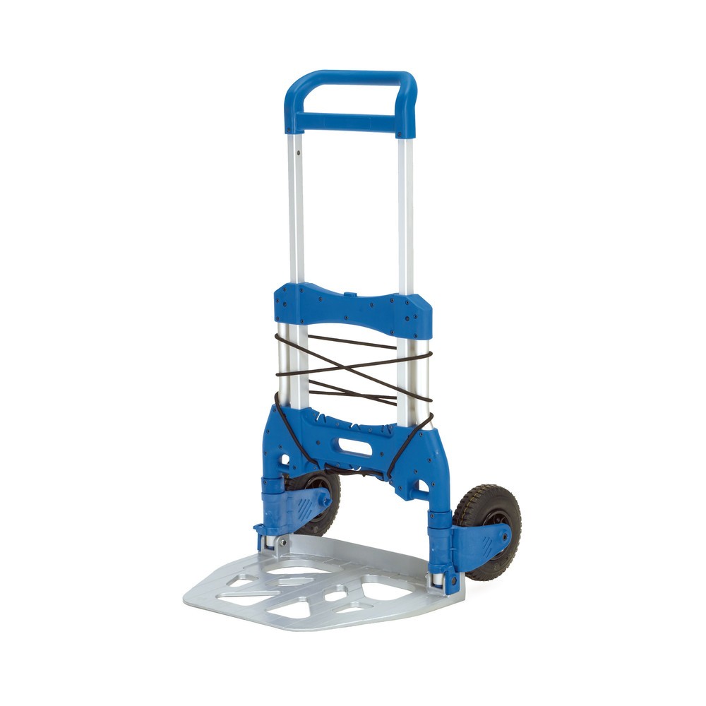 Image of Ihre flexible Unterstützung beim Transport schwerer Güter – die klappbare Alu-Transportkarre von fetra® Ob im Ausseneinsatz oder im Büro – nehmen Sie die Klappkarre aus Aluminium einfach überallhin mit. Sie lässt sich handlich und platzsparend verstauen u