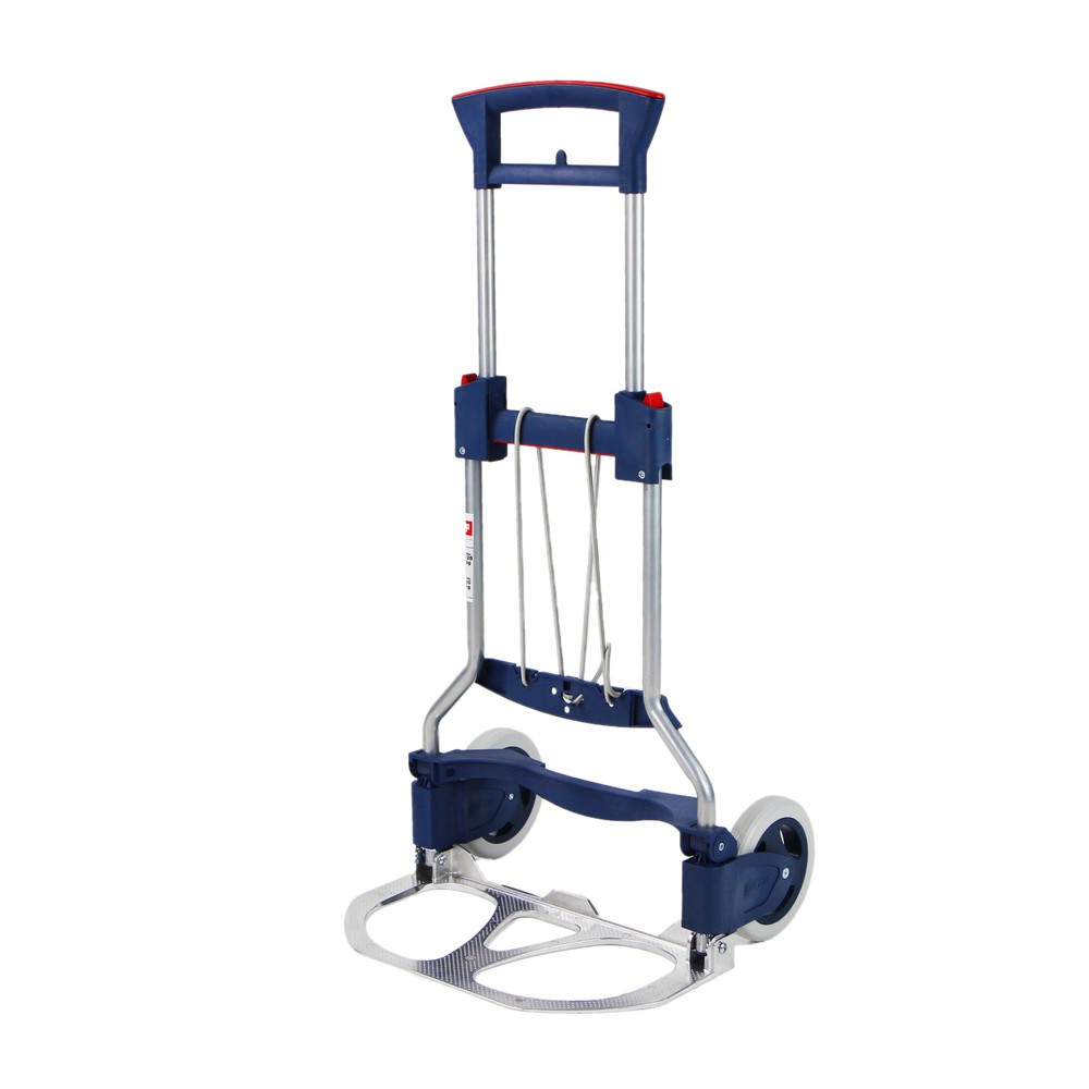 Image of Ein klappbarer Sackkarren als platzsparende Transportlösung Ein einziger Handgriff genügt und diese Transportkarre steht Ihnen zur Verfügung. Schaufel und Räder werden beim Aufklappen gleichzeitig ausgeschwenkt. Nach dem Aufklappen stellen Sie Ihr Transpo