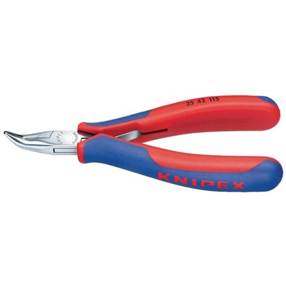 Image of  E: 1,5mmElektronikgreifzange L.115mm pol. flach/rd.gebogen KNIPEX Mehrkomp.-Hüllen Elektronikgreifzange L.115mm pol. flach/rd.gebogen KNIPEX Mehrkomp.-Hüllen
